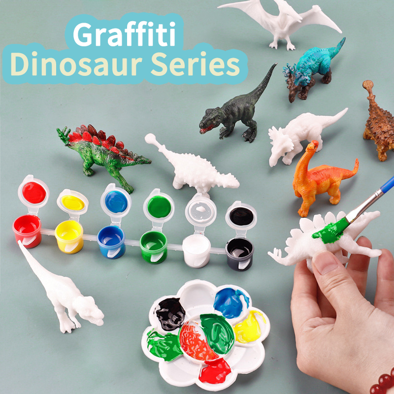 6pcs/8pcs, DIY Coloring Dinosa - Model Kit Dinosaur 评论和价格