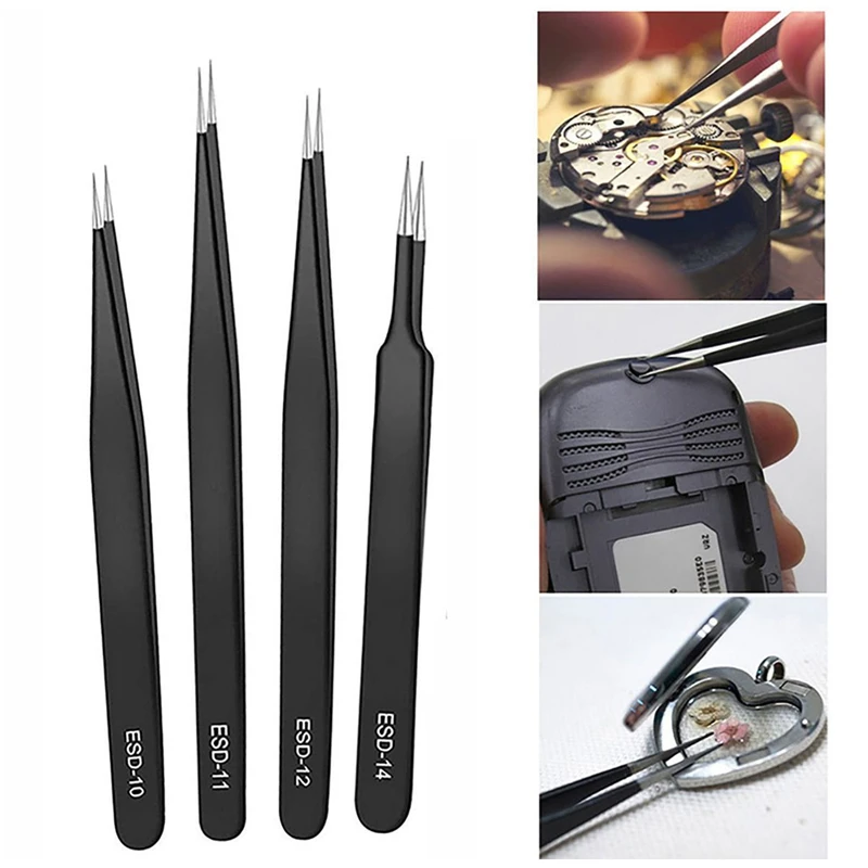 Precision Tweezers Set ESD Ant - Model Kit Nipper 评论和价格