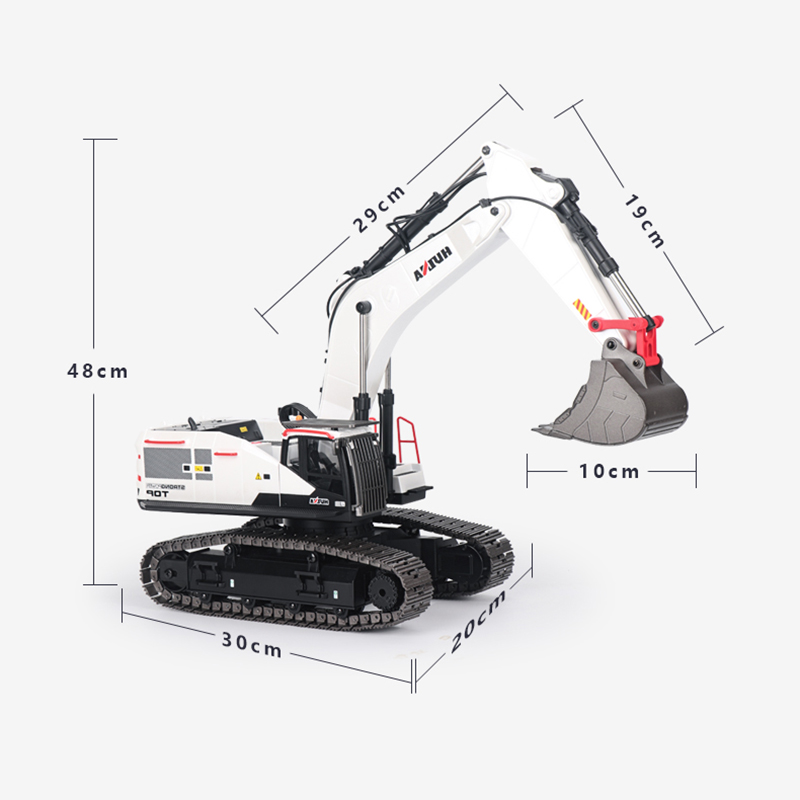 RC Excavator 1/14 HUINA Metal  - Model Kit Excavator 评论和价格