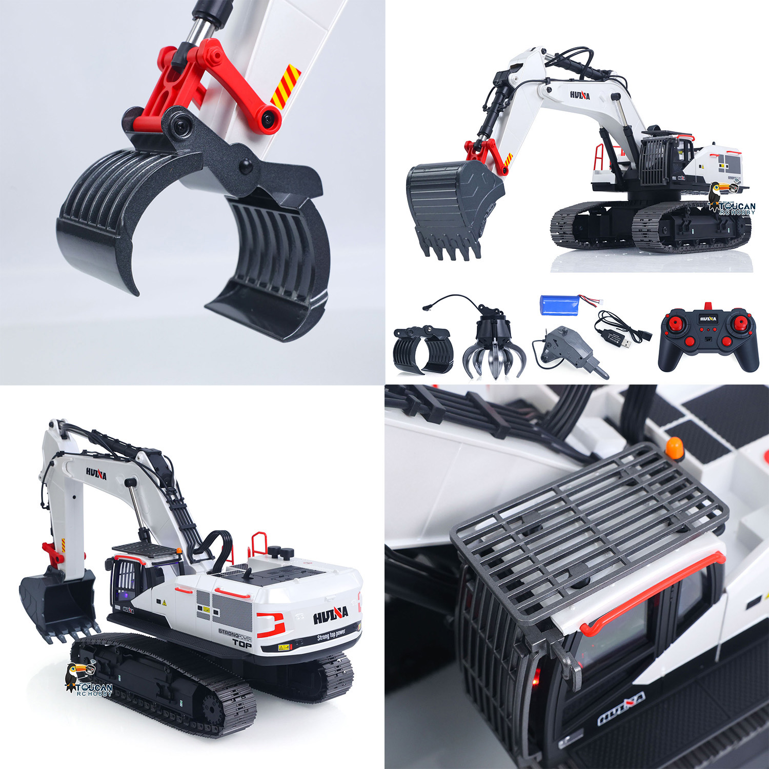 RC Excavator 1/14 HUINA Metal  - Model Kit Excavator 评论和价格