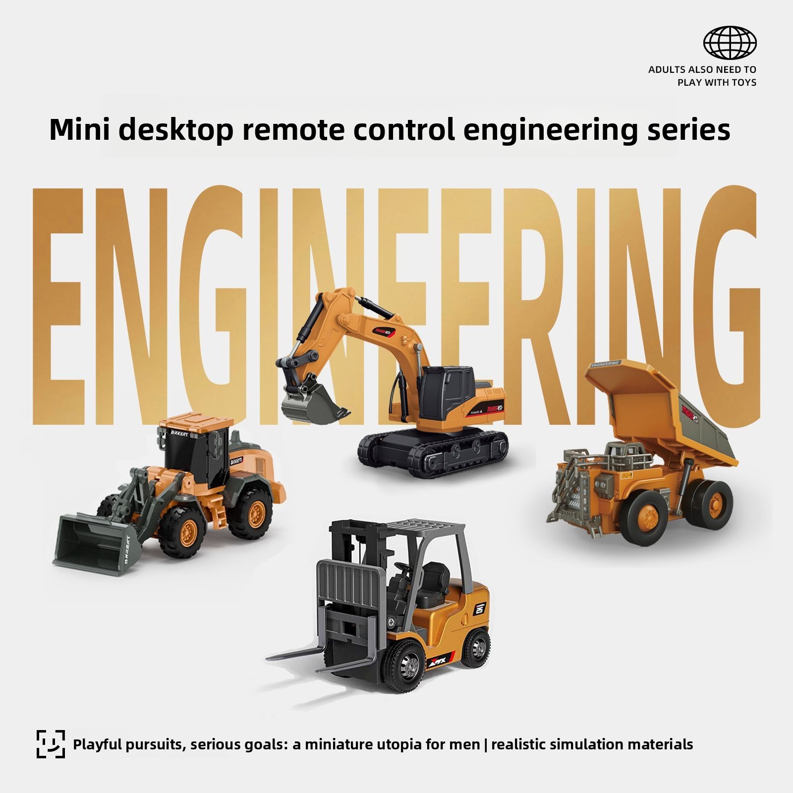 1:64 Metal RC Engineering Car  - Model Kit Excavator 评论和价格