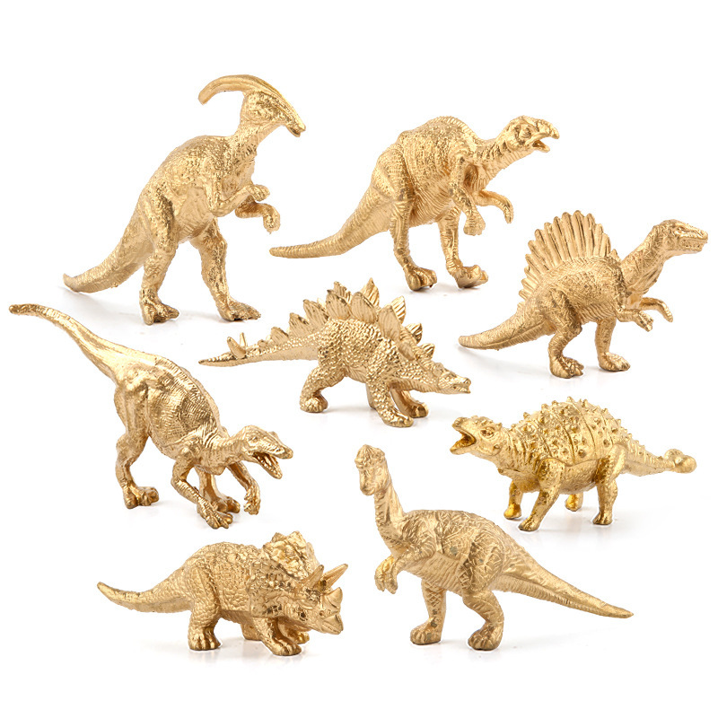14-Piece Golden Dinosaur Model - Model Kit Dinosaur 评论和价格