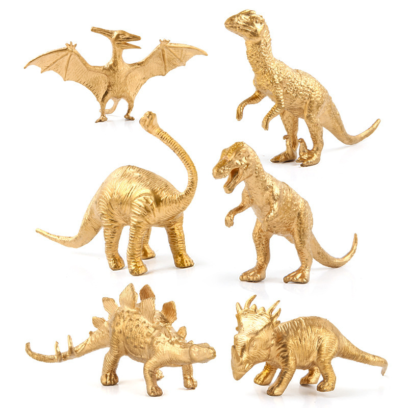 14-Piece Golden Dinosaur Model - Model Kit Dinosaur 评论和价格