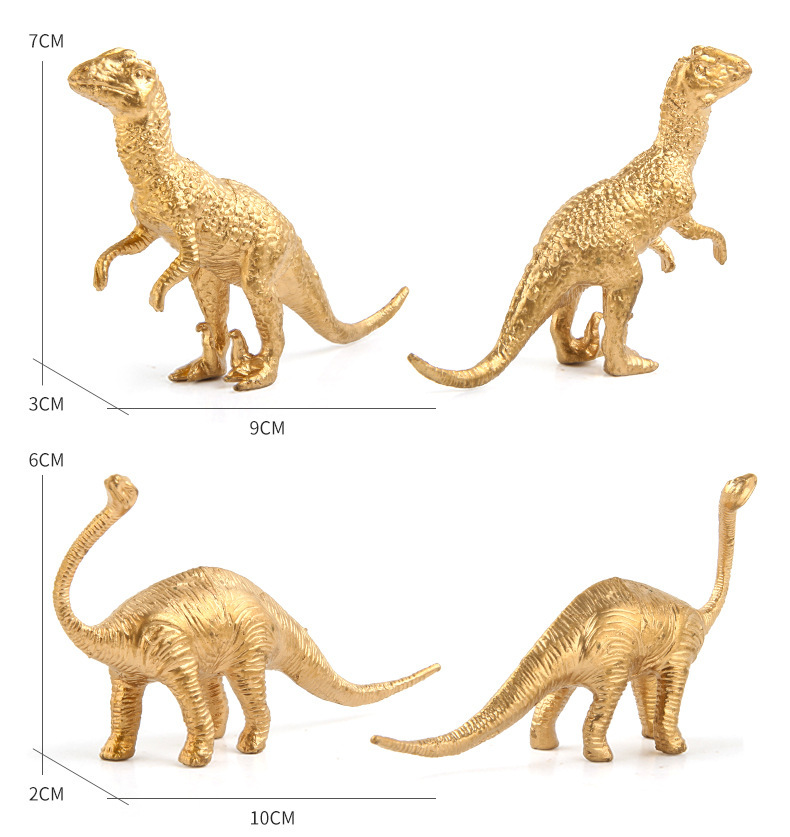 14-Piece Golden Dinosaur Model - Model Kit Dinosaur 评论和价格